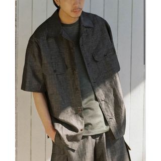 LIDNM  リドム　LINEN WOOL PINHEAD SHIRT