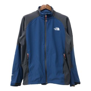 ザノースフェイス(THE NORTH FACE)のTHE NORTH FACE ノースフェイス SUMMIT SERIES ソフトシェルジャケット アウトドア ワンポイント ブルー (メンズ L) 中古 古着 Q7271(その他)