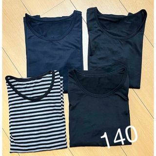 ユニクロ(UNIQLO)のヒートテック　肌着　140  4枚セット(下着)