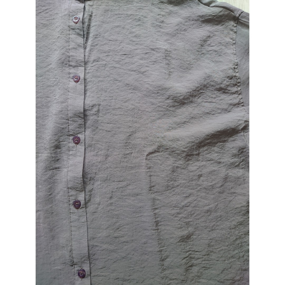 apres jour mignon シアーバンドカラーシャツ LLサイズ レディースのトップス(シャツ/ブラウス(長袖/七分))の商品写真