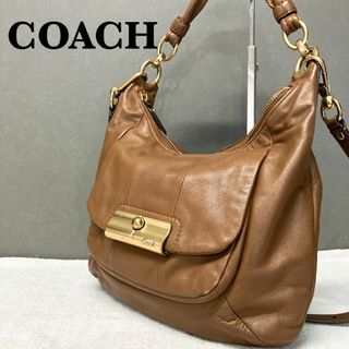 コーチ(COACH)の美品✨COACH コーチショルダーバッグハンドバッグ ブラウン/茶(ショルダーバッグ)