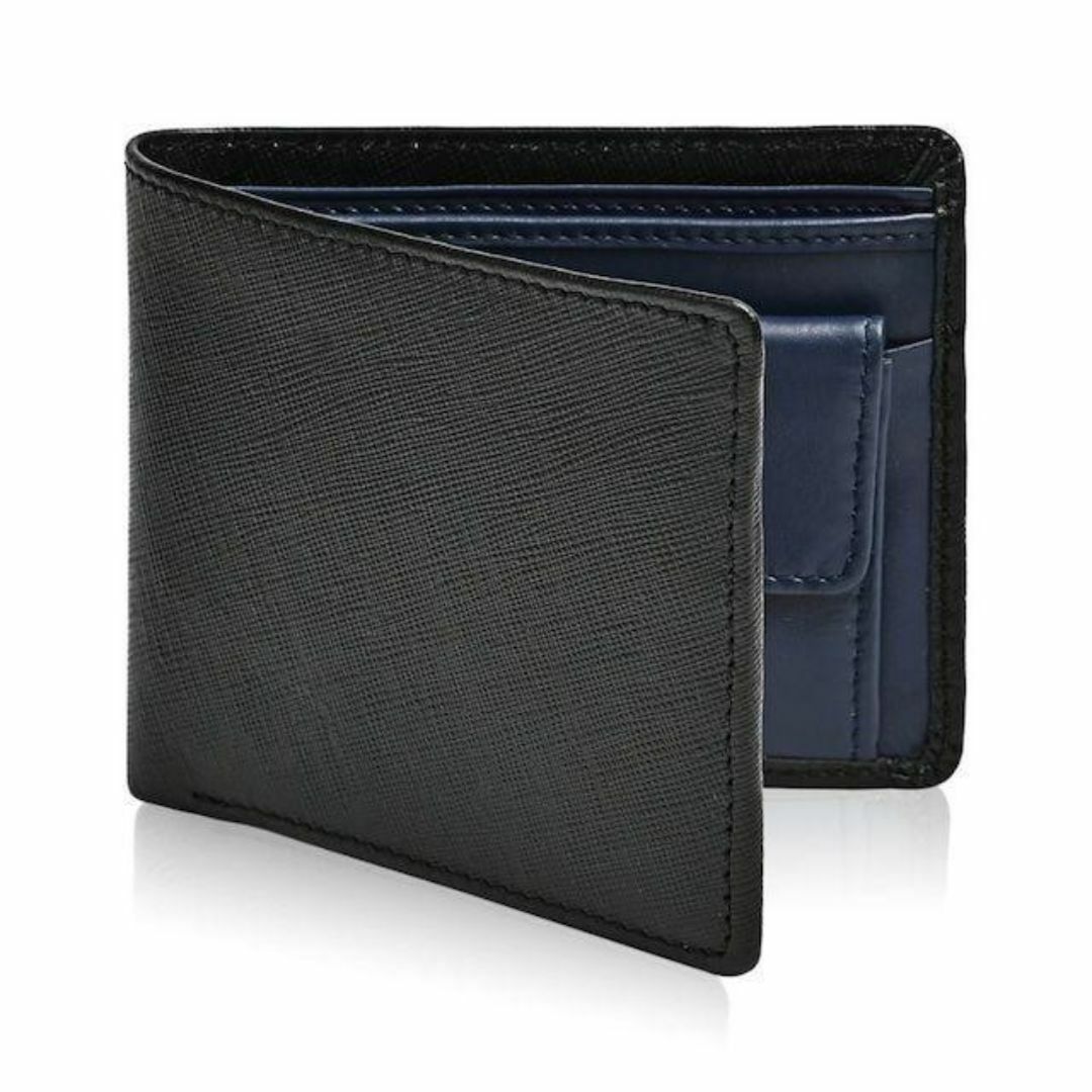 新品　訳あり　メンズ財布　二つ折り財布　イタリアンレザー　レザー財布 メンズのファッション小物(折り財布)の商品写真