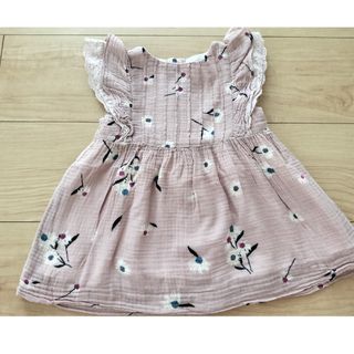 ザラキッズ(ZARA KIDS)のZARA baby コットンフラワーワンピース　86cm(ワンピース)