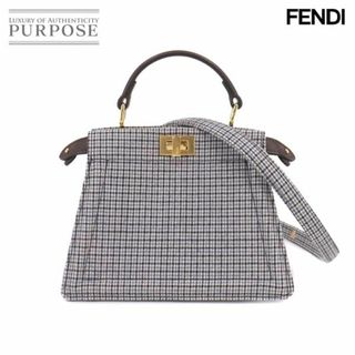 FENDI - 未使用 展示品 フェンディ FENDI ピーカブー ISeeU プチ 2way ハンド ショルダー バッグ キャンバス レザー グレー 8BN335 VLP 90214130