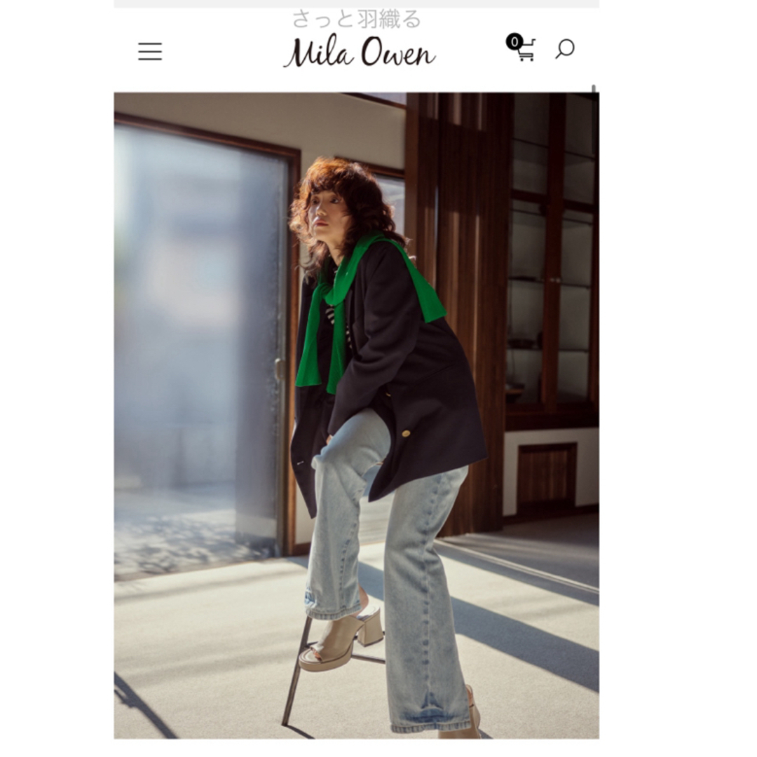 Mila Owen(ミラオーウェン)のMilaOwenミラ オーウェン　定番紺ブレ 金釦ダブルブレストジャケット  レディースのジャケット/アウター(テーラードジャケット)の商品写真