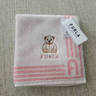 Furla - 【新品】FURLA フルラ ミニタオル ハンカチ ピンク くま