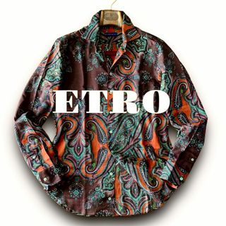 エトロ(ETRO)のC09 美品 極上ペイズリー 40『エトロ』イタリアンコットン 長袖 シャツ(Tシャツ/カットソー(七分/長袖))