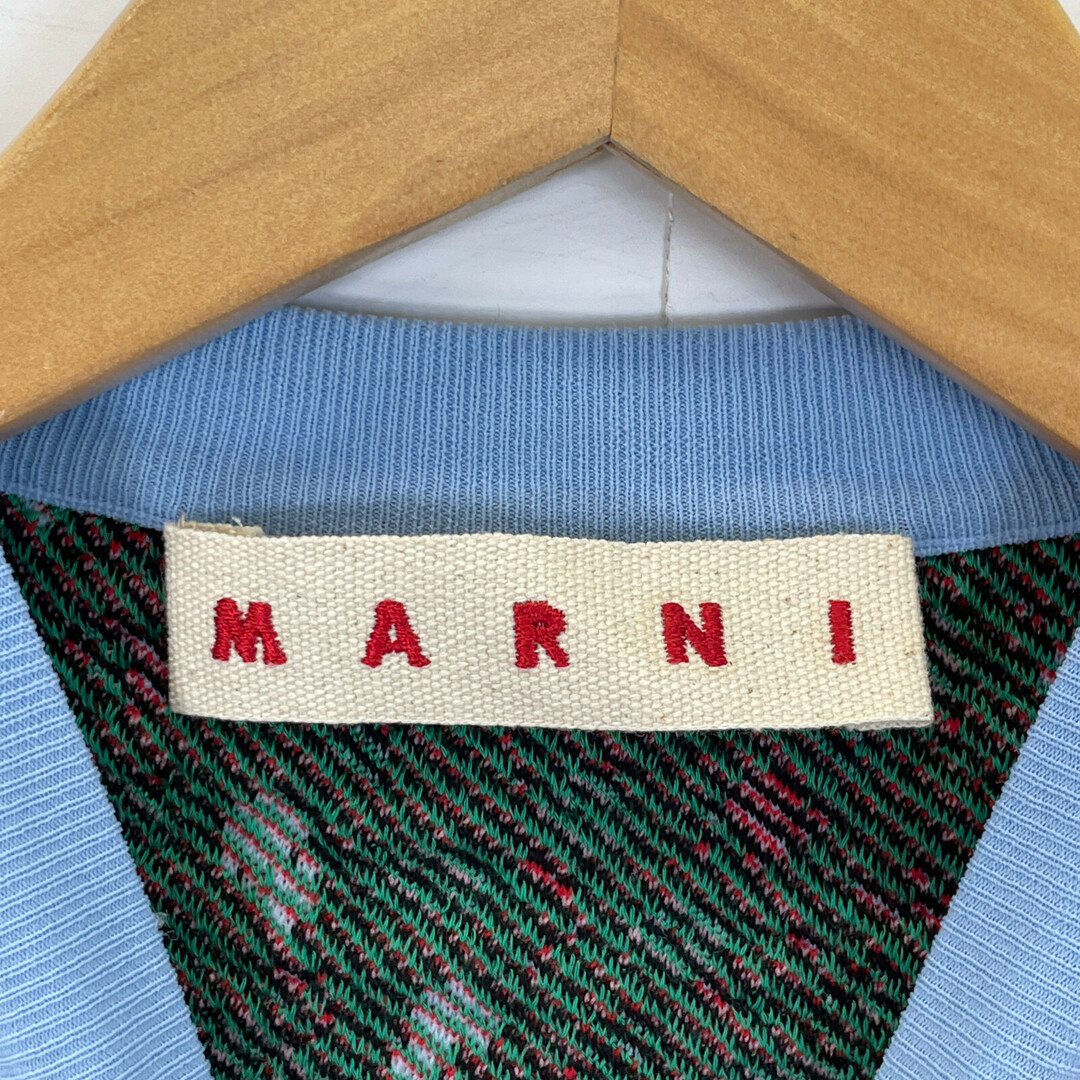 Marni(マルニ)のマルニ GCMD0174EQ 20SS ﾌﾞﾙｰ ﾏﾙﾆ ﾌﾗﾜｰ&ｱﾌﾞｽﾄﾗｸﾄﾓﾁｰﾌ 半袖ﾆｯﾄ 40 レディースのレッグウェア(タイツ/ストッキング)の商品写真