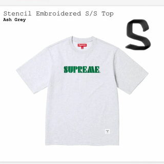 シュプリーム(Supreme)のSupreme Stencil Embroidered Top アッシュグレー(Tシャツ/カットソー(半袖/袖なし))