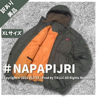 ナパピリ(NAPAPIJRI)の【訳あり美品】ナパピリ フェザーダウンジャケット XL モスグリーン ✓2938(ダウンジャケット)