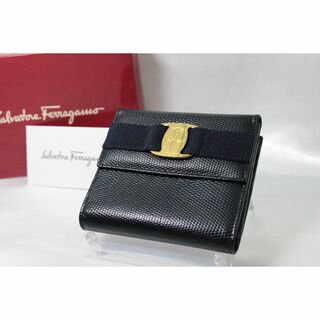 サルヴァトーレフェラガモ(Salvatore Ferragamo)の【Salvatore Ferragamo】　二つ折り財布　中古/美品　ブラック(財布)