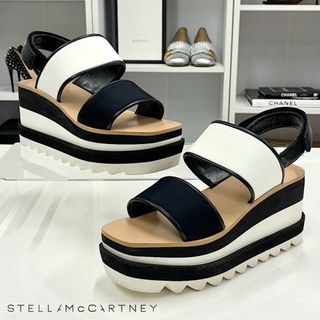 ステラマッカートニー(Stella McCartney)の8598 ステラマッカートニー エリス ファブリック レザー 厚底 サンダル(サンダル)