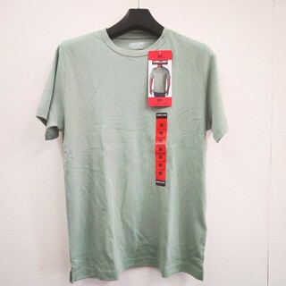 カークランド(KIRKLAND)の新品 メンズ Tシャツ 半袖 無地 シンプル グリーン Mサイズ(Tシャツ/カットソー(半袖/袖なし))