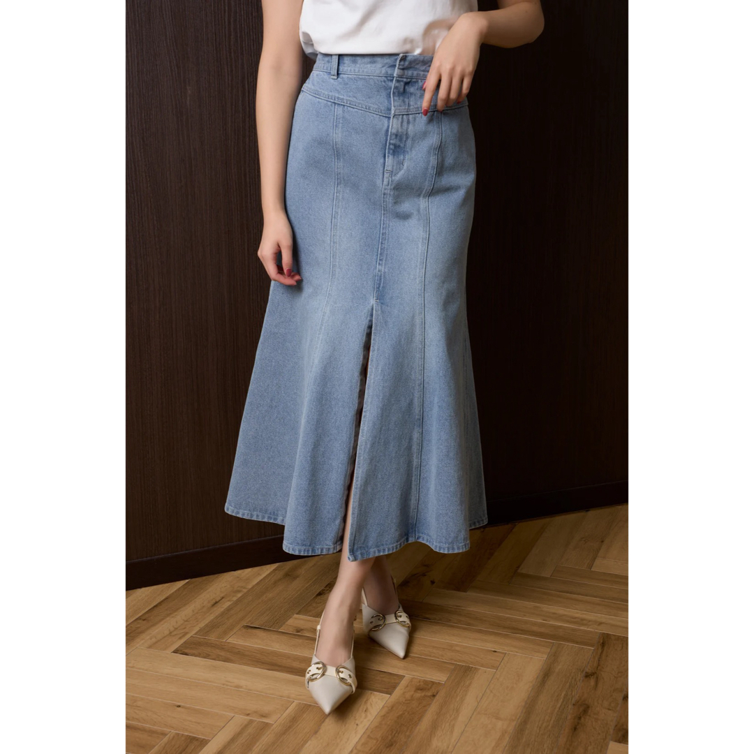 Her lip to(ハーリップトゥ)のMermaid Slit Denim Skirt レディースのスカート(ロングスカート)の商品写真