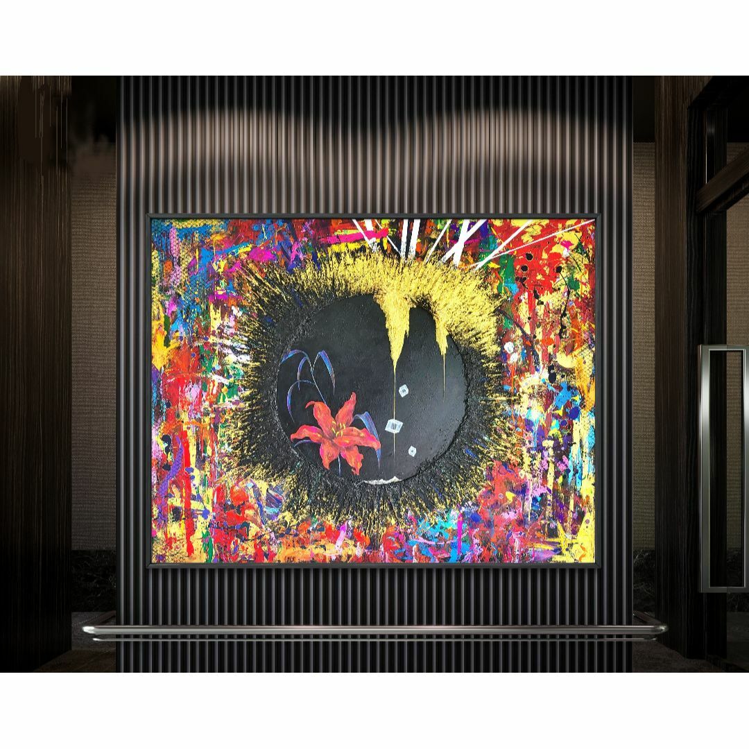【40%OFF】花魁/ 抽象画 91×117㎝ F50 ホール おしゃれ モダン エンタメ/ホビーの美術品/アンティーク(絵画/タペストリー)の商品写真