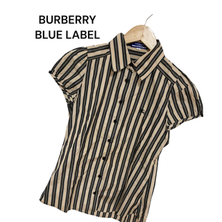 BURBERRY BLUE LABEL - 【希少】バーバリー　ストライプシャツ　ホースロゴ　M