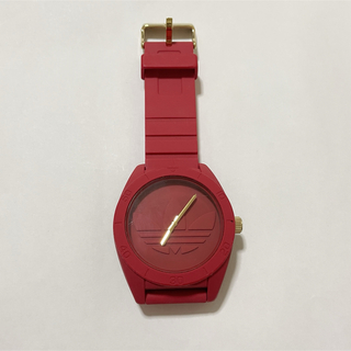 アディダス(adidas)のadidas アディダス 腕時計 時計 赤 ゴールド(腕時計)
