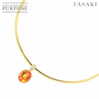 タサキ(TASAKI)のタサキ TASAKI シトリン 12.05ct ダイヤ 0.25ct ネックレス 40cm K18 YG イエローゴールド 750 田崎真珠 VLP 90231011(ネックレス)