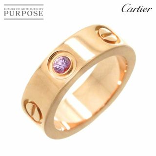 カルティエ(Cartier)のカルティエ Cartier ラブ 1P サファイヤ #46 リング K18 PG ピンクゴールド 750 指輪 VLP 90234491(リング(指輪))