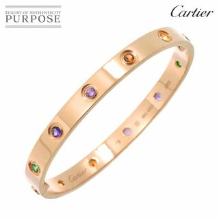 カルティエ(Cartier)のカルティエ ラブ ブレス #16 マルチストーン K18 PG ピンクゴールド 750 ブレスレット バングル VLP 90221244(ブレスレット/バングル)