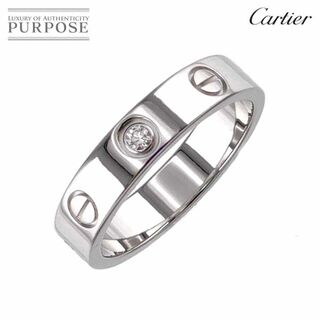 カルティエ(Cartier)のカルティエ Cartier ミニラブ #50 リング ダイヤ 1P K18 WG ホワイトゴールド 750 指輪 VLP 90229279(リング(指輪))