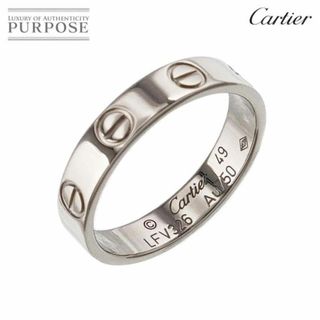 カルティエ(Cartier)のカルティエ Cartier ミニラブ #49 リング K18 WG ホワイトゴールド 750 指輪 VLP 90229698(リング(指輪))