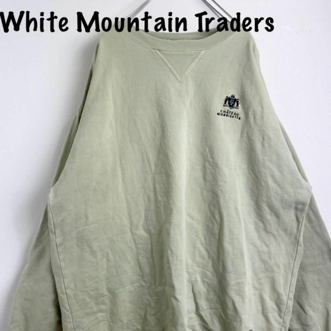 ホワイトマウンテントレーダーズ　刺繍パステルグリーン　XLスウェットトレーナー メンズのトップス(スウェット)の商品写真