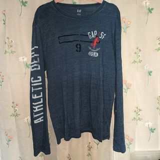 ギャップ(GAP)の古着　GAP 　薄手長袖カットソー　紺色(Tシャツ/カットソー(七分/長袖))