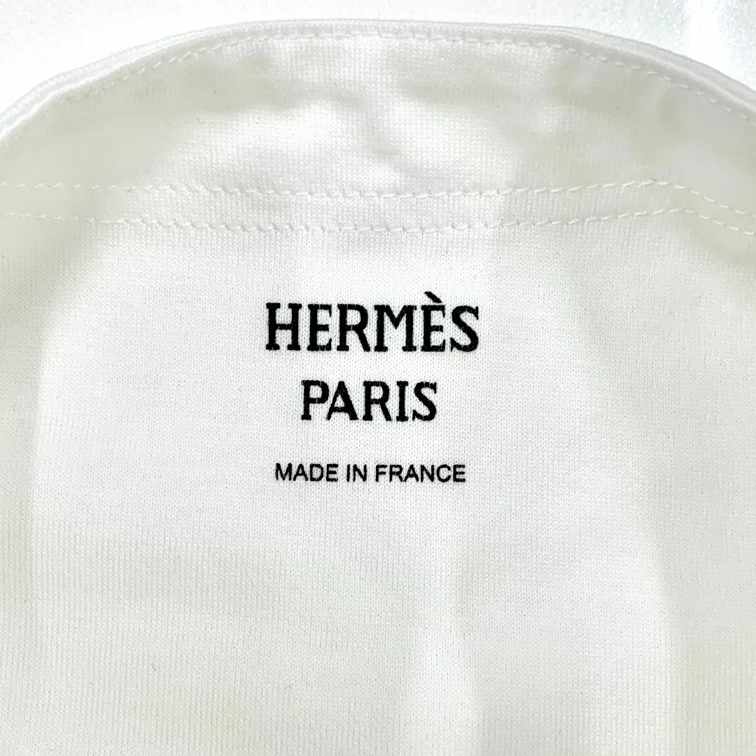 Hermes(エルメス)の8626 エルメス 刺繍 ポケット コットン Tシャツ ホワイト レディースのトップス(Tシャツ(半袖/袖なし))の商品写真