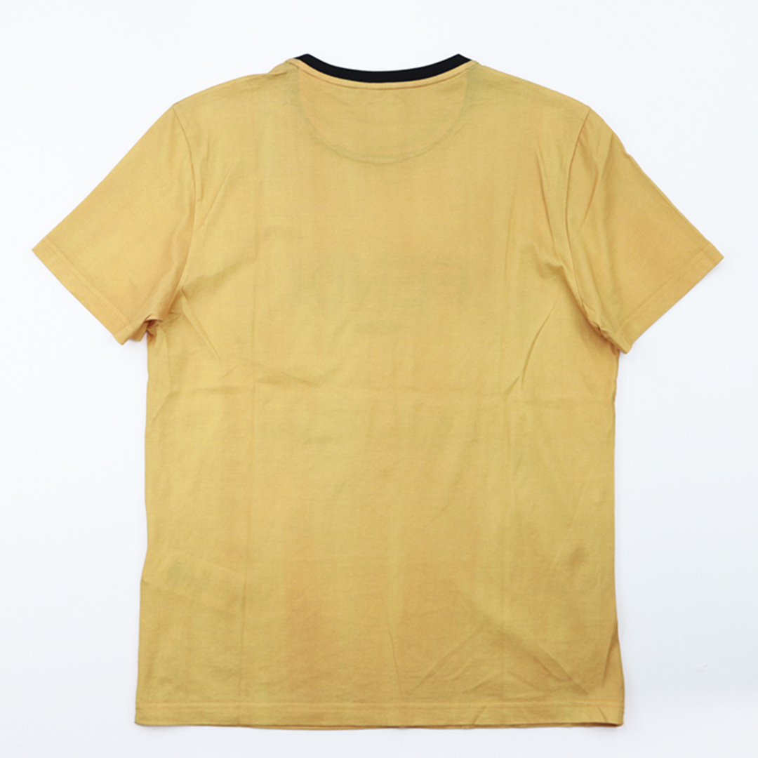 FENDI(フェンディ)の【美品】 フェンディ 2020年製 ブランド ロゴ プリント トリム リンガー Tシャツ 半袖 カットソー メンズ サイズ L イエロー ブラック 黄色 黒 イタリア製 FENDI メンズのトップス(Tシャツ/カットソー(七分/長袖))の商品写真