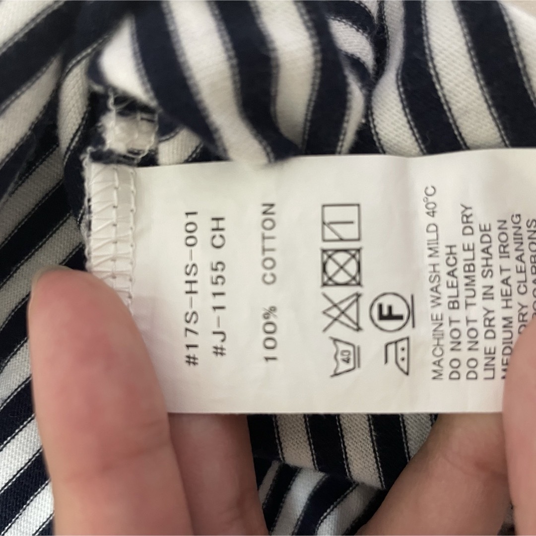 GYMPHLEX(ジムフレックス)のGymphlex ジムフレックス ロゴ刺繍 クルーネック 半袖Tシャツ　ボーダー レディースのトップス(Tシャツ(半袖/袖なし))の商品写真