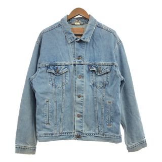 リーバイス(Levi's)の90年代 Levi's リーバイス 70507-0389 デニム トラッカージャケット アメカジ ライトブルー (メンズ XL) 中古 古着 Q5057(Gジャン/デニムジャケット)