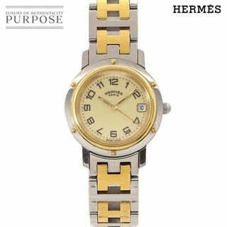 エルメス(Hermes)のエルメス HERMES クリッパー コンビ CL4 220 ヴィンテージ レディース 腕時計 デイト アイボリー クォーツ ウォッチ Clipper VLP 90235363(腕時計)