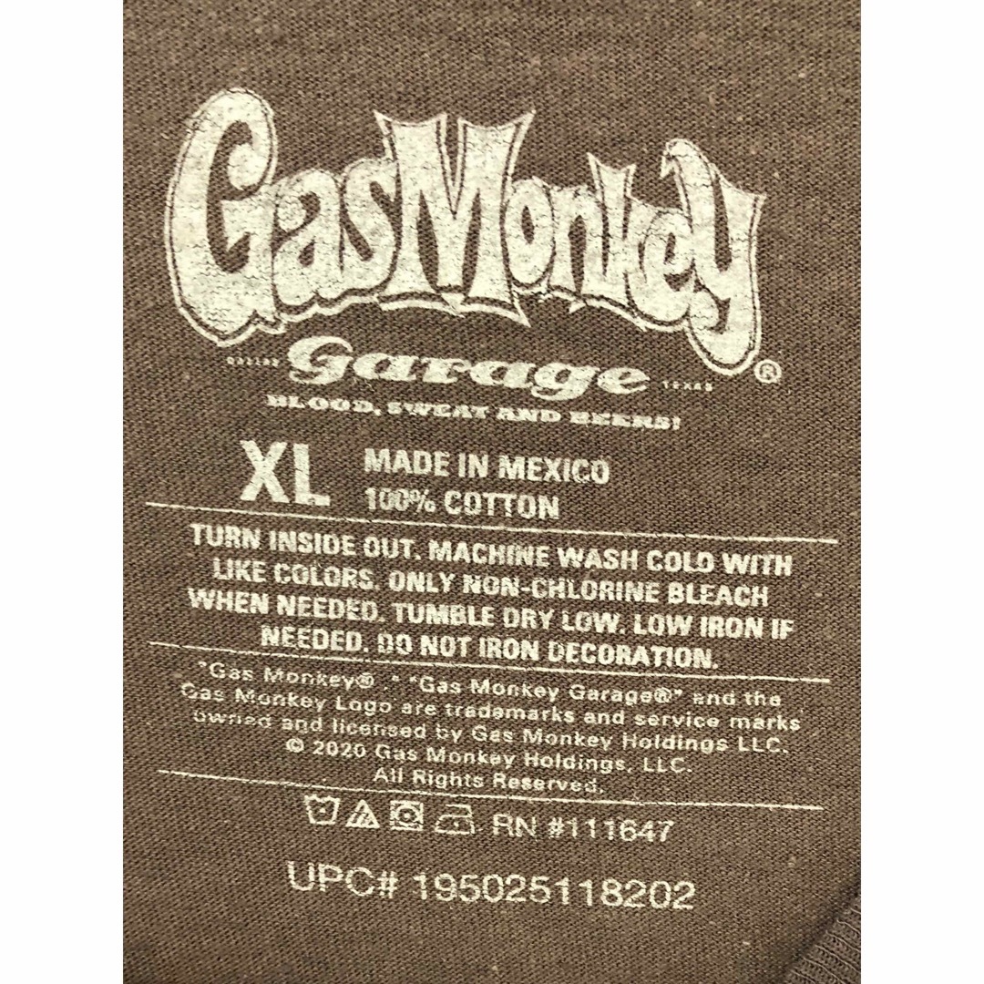 Gas Monkey Garage　Tシャツ　XL　グレージュ　USA古着 メンズのトップス(Tシャツ/カットソー(半袖/袖なし))の商品写真