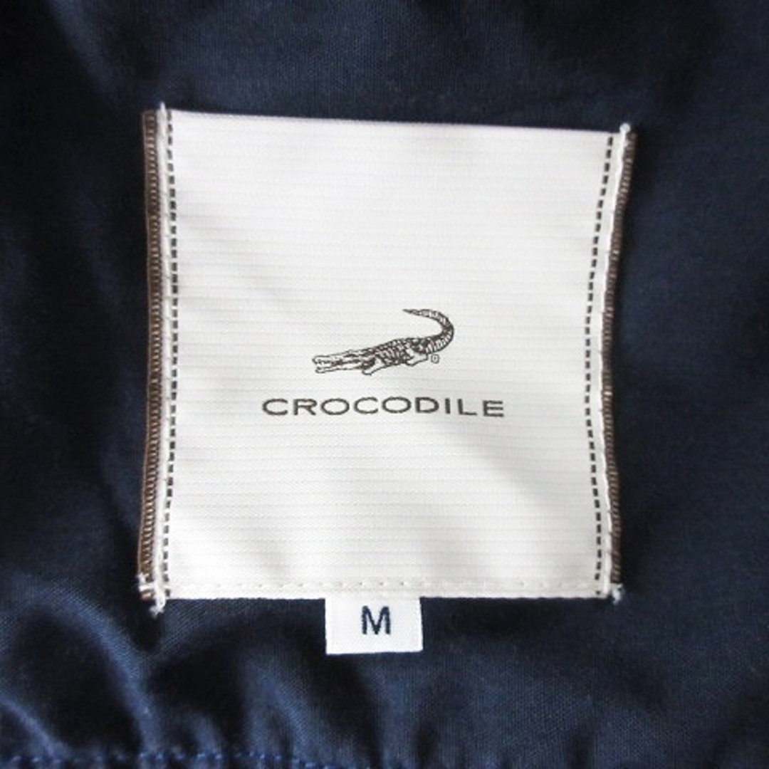 Crocodile(クロコダイル)のクロコダイル コート スプリング フード 長袖 ストライプ M 青 アウター レディースのジャケット/アウター(スプリングコート)の商品写真