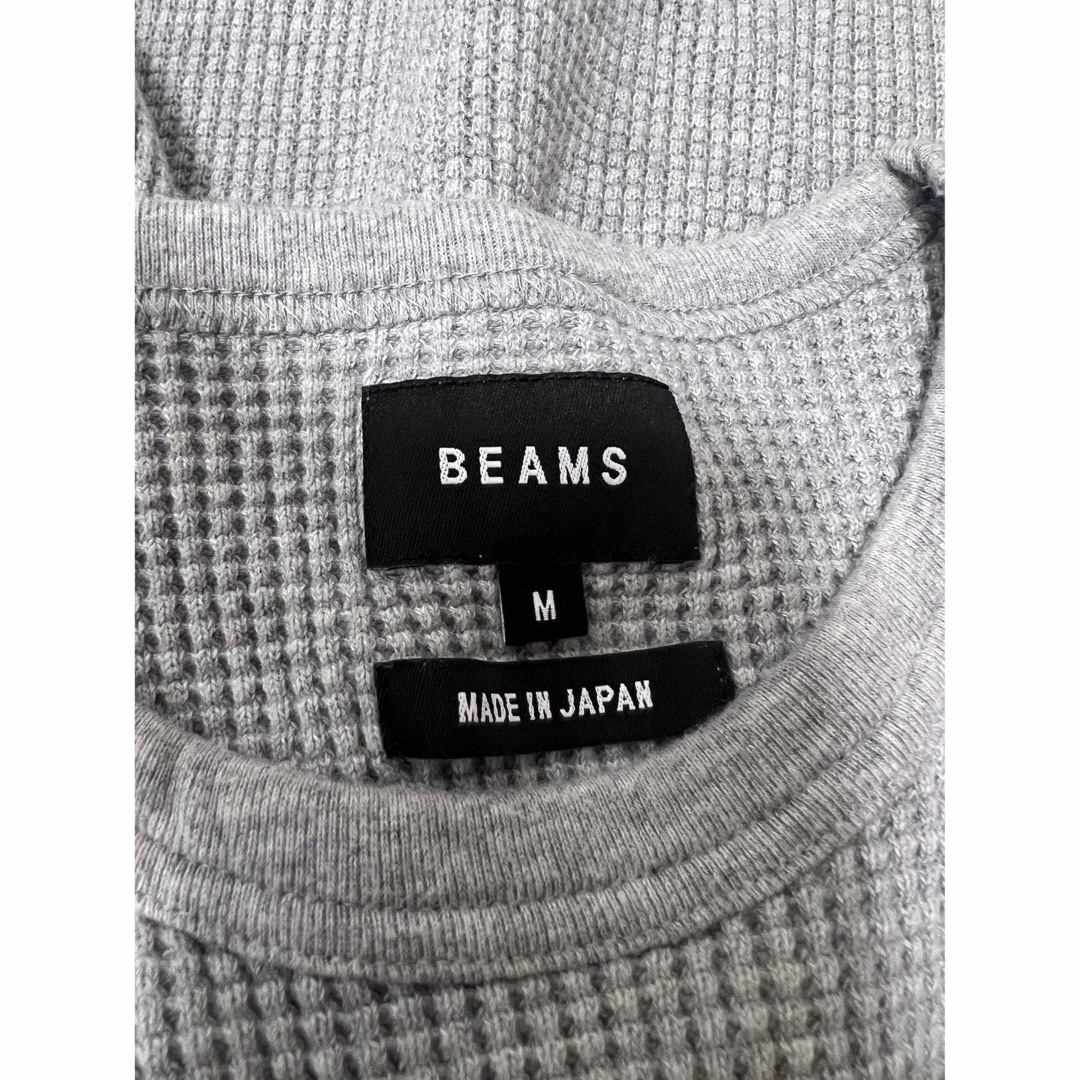 BEAMS(ビームス)のBEAMS ビームス　サーマルカットソー　長袖　Mサイズ　グレー メンズのトップス(ニット/セーター)の商品写真