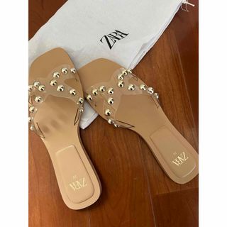 ZARA ザラ ビジュークリアパンプス サンダル 39 25cm - メルカリ