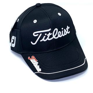 新品　Titleistゴルフキャップ　Black ゴルフキャップ マーカー付(その他)