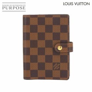 ルイヴィトン(LOUIS VUITTON)のルイ ヴィトン LOUIS VUITTON ダミエ アジェンダ PM 手帳カバー エベヌ ブラウン R20700 ゴールド 金具 VLP 90233631(その他)