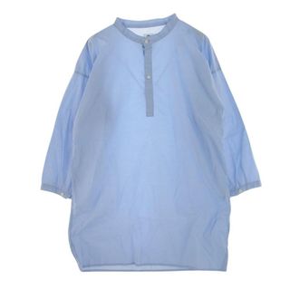 VISVIM ビズビム ブラウス 320205017002 WMV LONG SHIRT OP BLUE オープンカラー ロング シャツ 長袖 ブルー ライトブルー系 .00【美品】【中古】