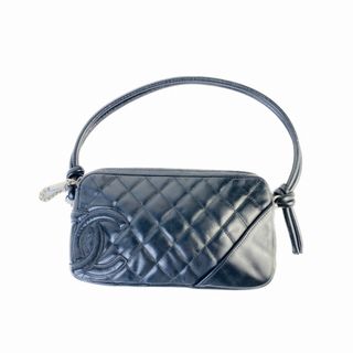 CHANEL - CHANEL シャネル カンボン ココマーク ラムスキン ハンドバッグ ブラック A-2061