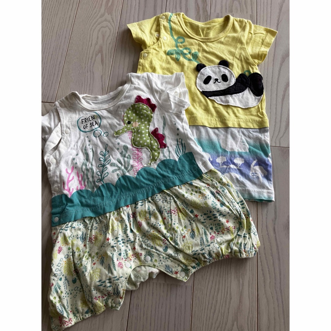 kid’s zoo(キッズズー)のkids zoo  キッズズー　ロンパース　70  2枚セット キッズ/ベビー/マタニティのベビー服(~85cm)(ロンパース)の商品写真