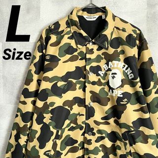 A BATHING APE - 美品★L★アベイシングエイプ コーチジャケット ナイロンジャケット カモフラ