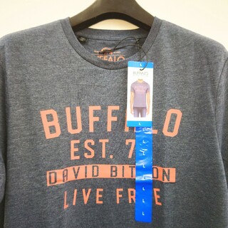 バッファロー(Buffalo)のメンズ Tシャツ 半袖  ブルーグレー Lサイズ(Tシャツ/カットソー(半袖/袖なし))
