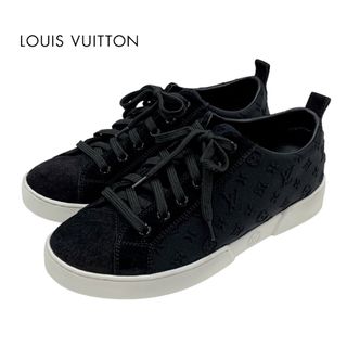 ルイヴィトン(LOUIS VUITTON)のルイヴィトン LOUIS VUITTON スニーカー 靴 シューズ ファブリック スエード ブラック 黒 モノグラム(スニーカー)