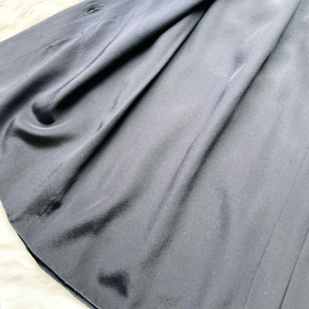 CHANEL(シャネル)の美品　CHANELシャネル　グリポア　シルク　襟付　ワンピース　ドレス　ネイビー レディースのワンピース(ひざ丈ワンピース)の商品写真
