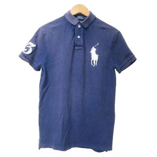 ポロラルフローレン(POLO RALPH LAUREN)のポロ ラルフローレン ビッグポニー ポロシャツ 半袖 刺繍 S 紺 IBO53(ポロシャツ)