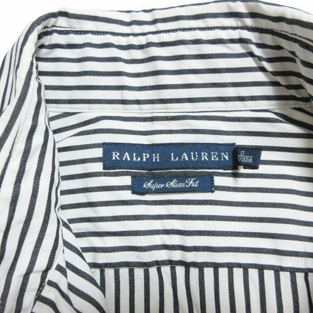 Ralph Lauren(ラルフローレン)のラルフローレン 長袖 シャツ スーパースリムフィット ストライプ IBO53 レディースのトップス(シャツ/ブラウス(長袖/七分))の商品写真