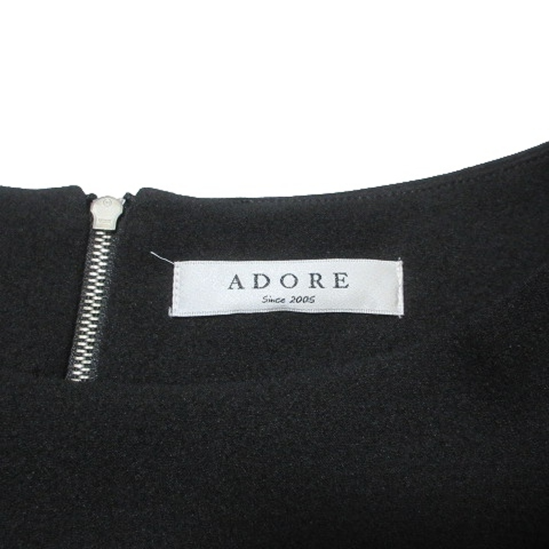 ADORE(アドーア)のアドーア 美品 半袖 コクーンワンピース ひざ丈 バックジップ IBO53  レディースのワンピース(ひざ丈ワンピース)の商品写真