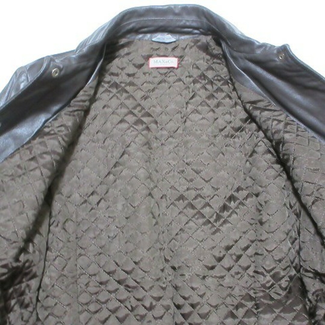 Max & Co.(マックスアンドコー)のマックス&コー レザー 中綿 ステンカラーコート スウェード ベルト IBO53 レディースのジャケット/アウター(その他)の商品写真